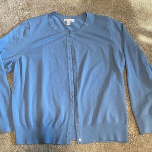 Charter Club pretty Blue Button-Up Cardigan